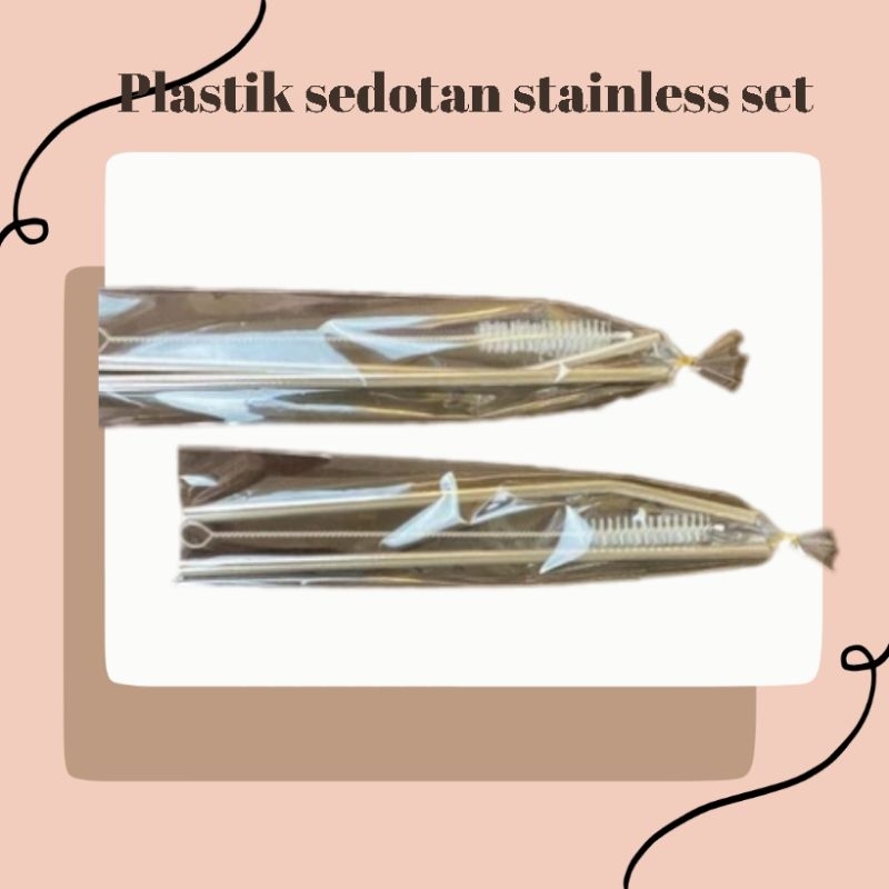 Plastik Souvenir Sedotan Stainless