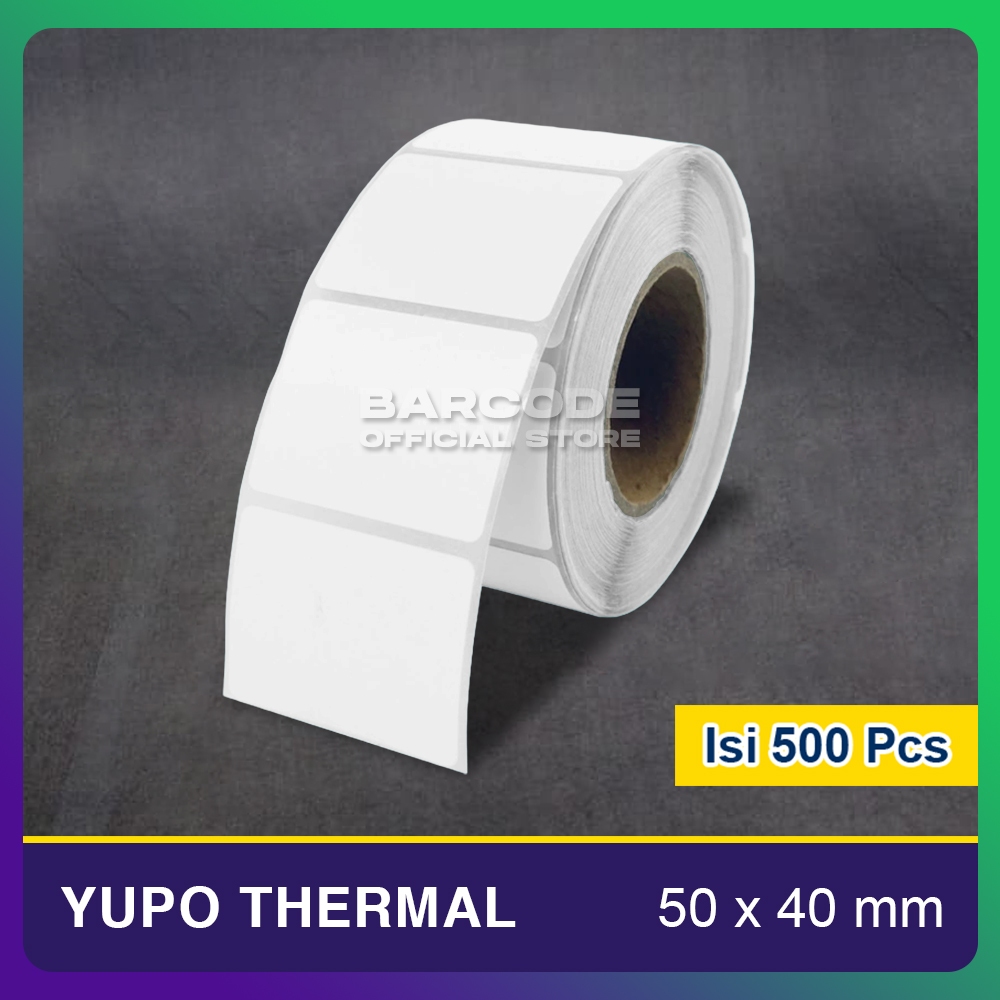 

Label Stiker Yupo Thermal 50x40mm 50x40 Timbangan Digital 50 x 40 mm isi 500 Pcs