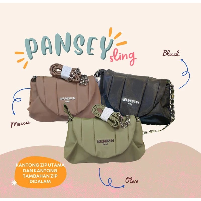 TAS SELEMPANG PANSEY BRUNBRUN PARIS