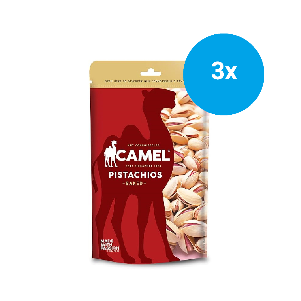 

Camel Salted Pistachio Snack Kacang 3 x 36 gr