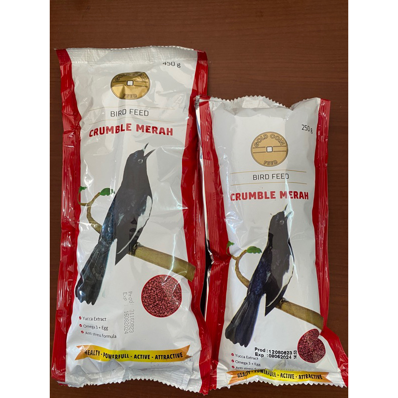 Makanan Burung Gold Coin Merah Crumble