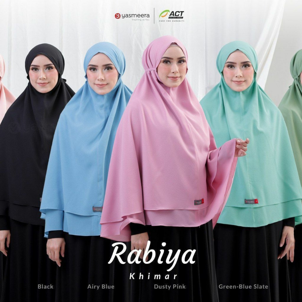 YASMEERA Rabiya Khimar | KERUDUNG INSTAN | Jilbab Instan | Syar'i | Hijab Instan | Premium