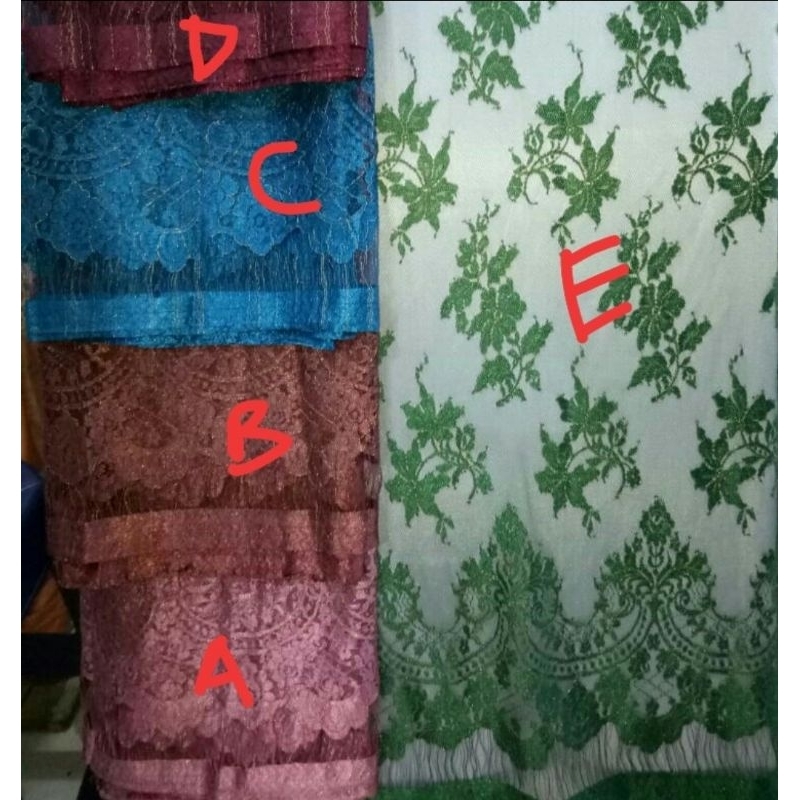 tile motif potongan rumbai / tile rumbai / tile benang premium