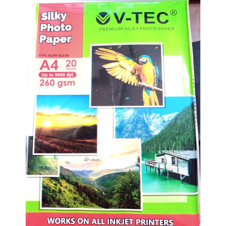 

ART P9D 1 Pack Kertas Foto doff Photo Paper vtec Silky A4 26gsm