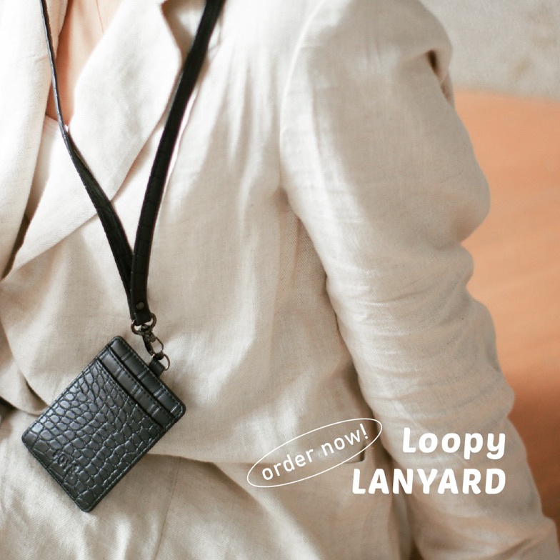 

ART T62H Loopy Lanyard ID Card Holder Name Tag Lanyard Pria Wanita Name Tag Croco Card Holder