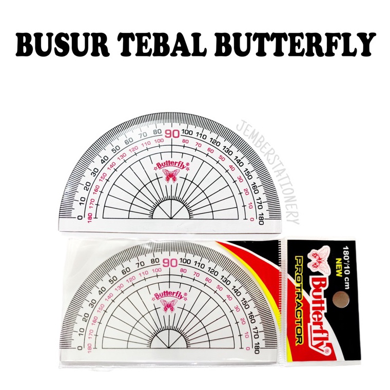 

ART M28G 12pcs Busur Tebal Butterfly Protractor
