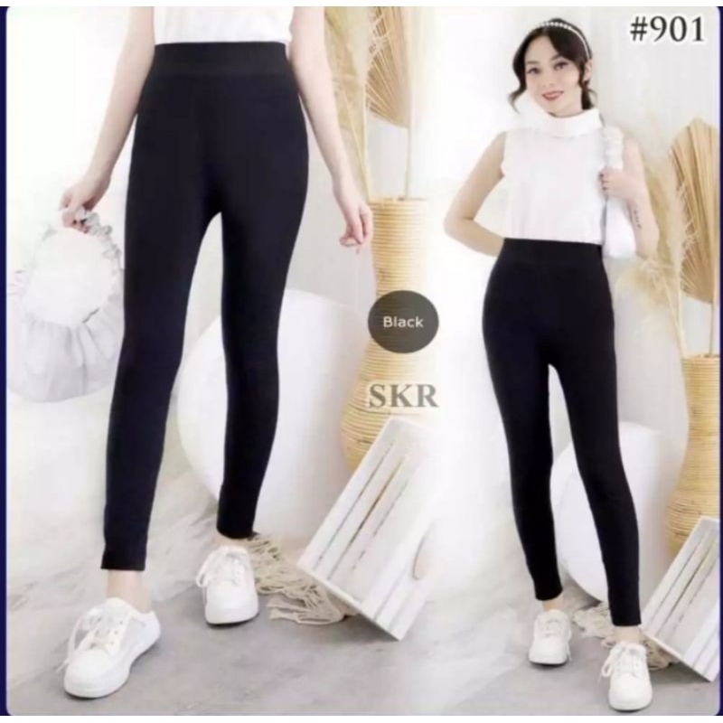 Legging skr polos import panjang tebal