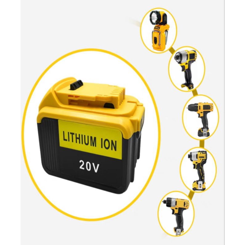 BATTERY DEWALT DCB 200 COMPATIBLE CASING CASE BATERAI 20v 18v