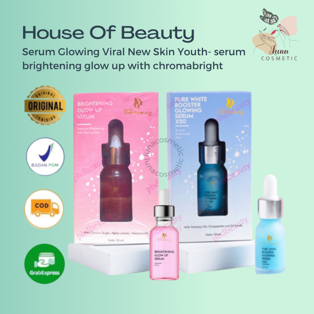 SERUM GLOW VIRAL / SERUM GLOW UP / BRIGHTENING GLOW UP SERUM HOUSEEOFBEAUTY / PURE WHITE BOOSTER SER