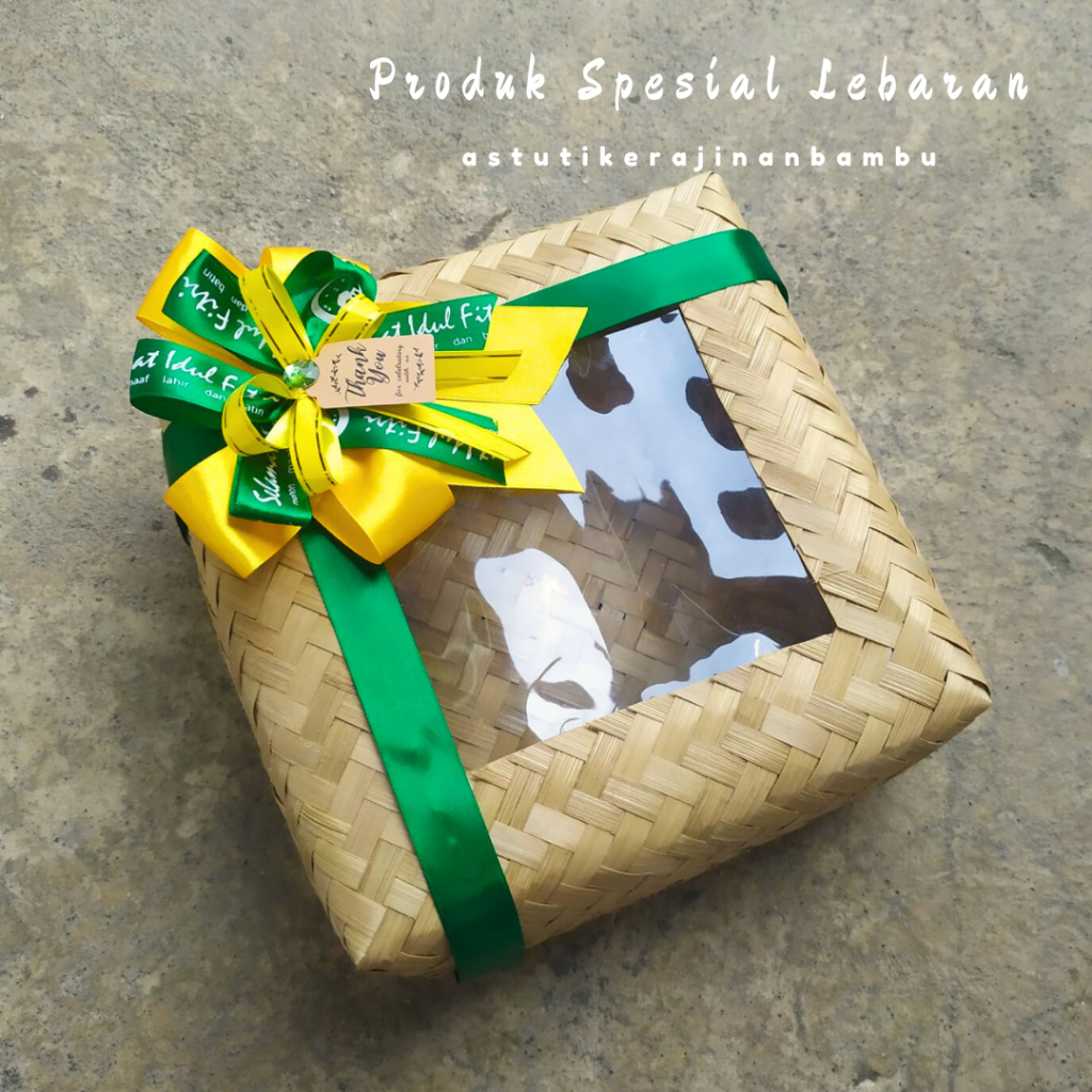 Besek NATURAL HIAS MIKA SPESIAL LEBARAN besek jogja / besek murah / besek ketupat / bingkisan parsel