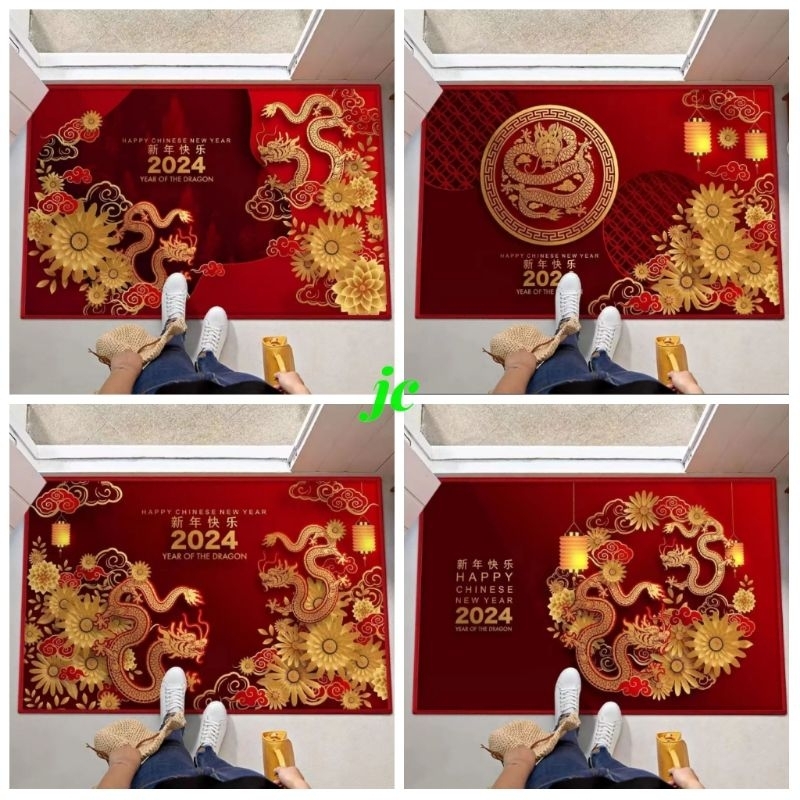 JCM - Keset Kaki Imlek / Keset Kaki Imlek 2024 / Keset Motif Naga Terbaru Sincia