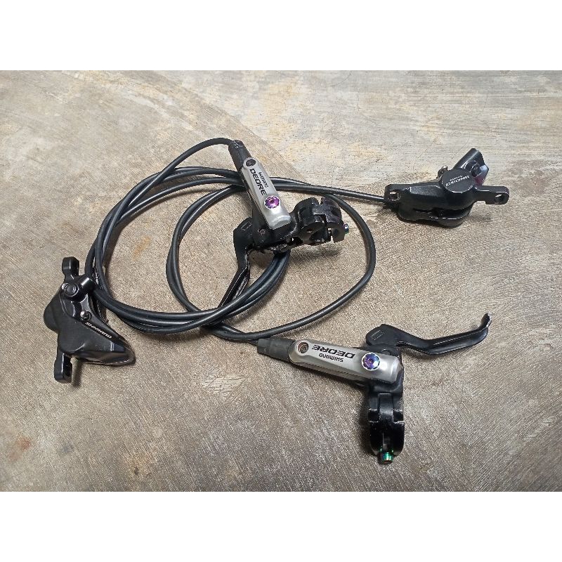 brakeset rem hidrolik shimano deore m6000 m240 2 4 piston