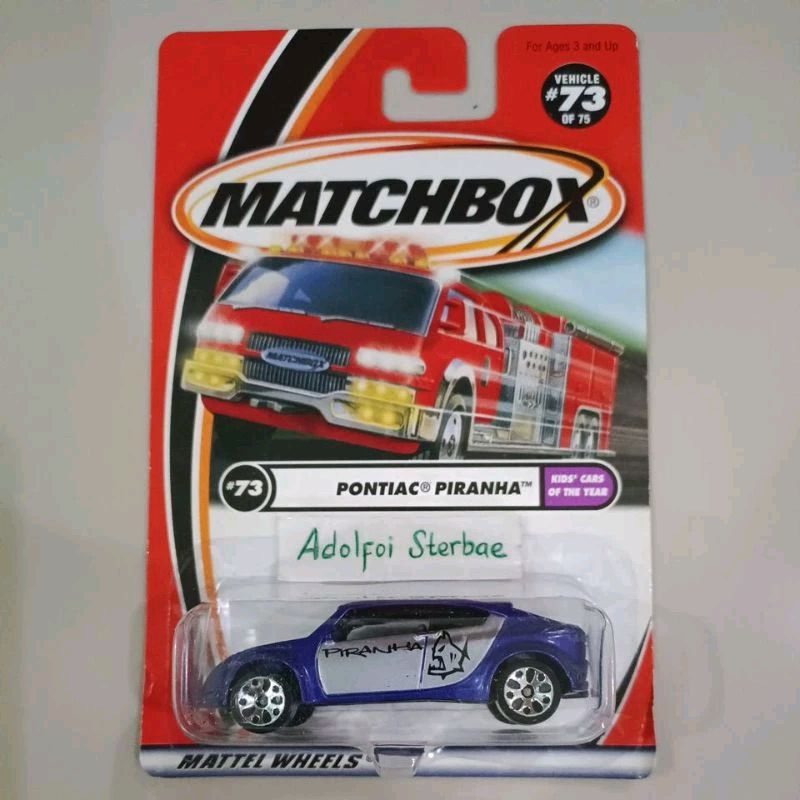 matchbox pontiac piranha kids cars of the year fish ikan