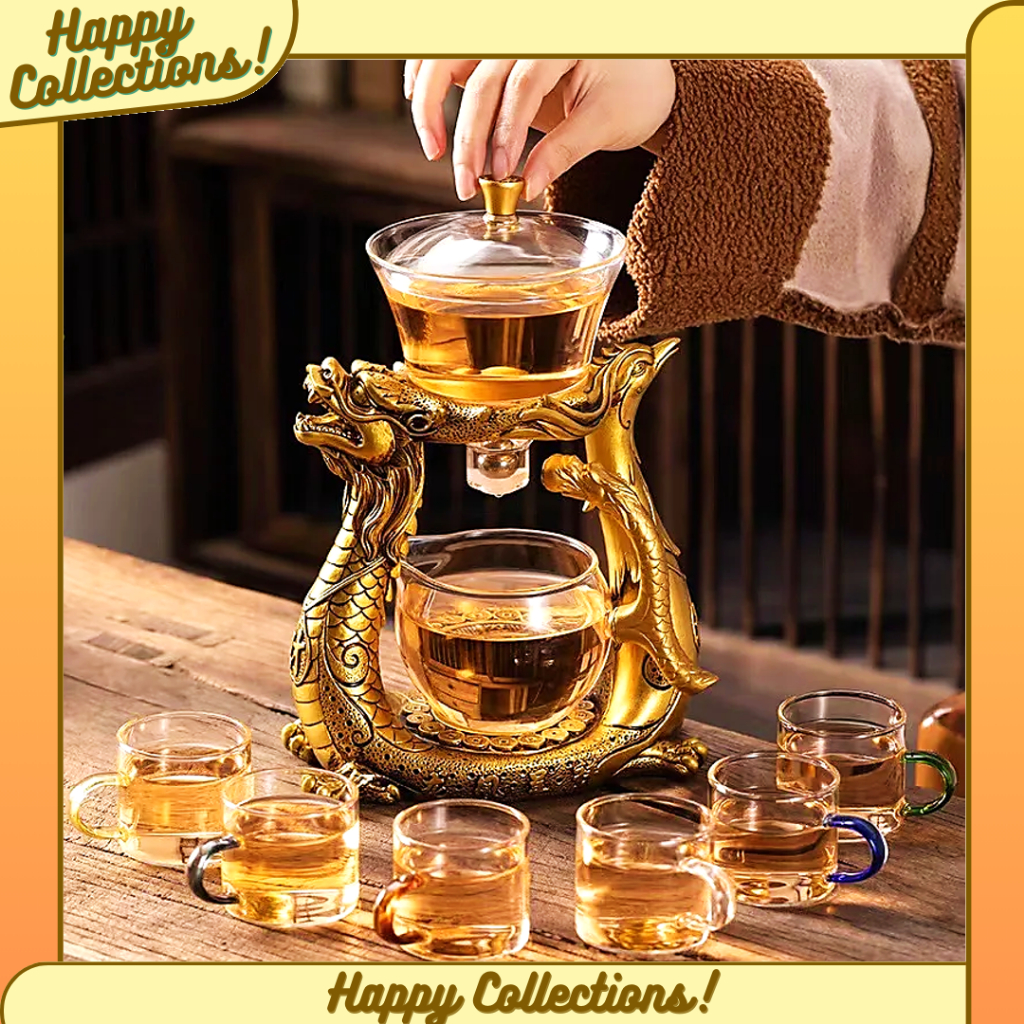 HC - GOLD DRAGON TEA SET MEWAH / HAMPERS IMLEK SET TEH / TAHUN NAGA - LC