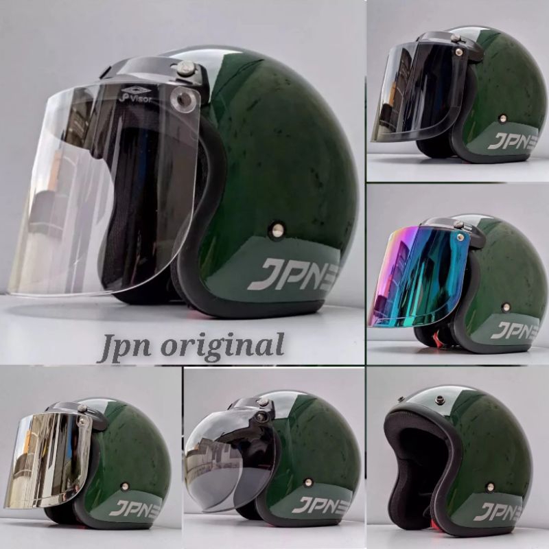 Helm Jpn original warna Army glossy helm SNI