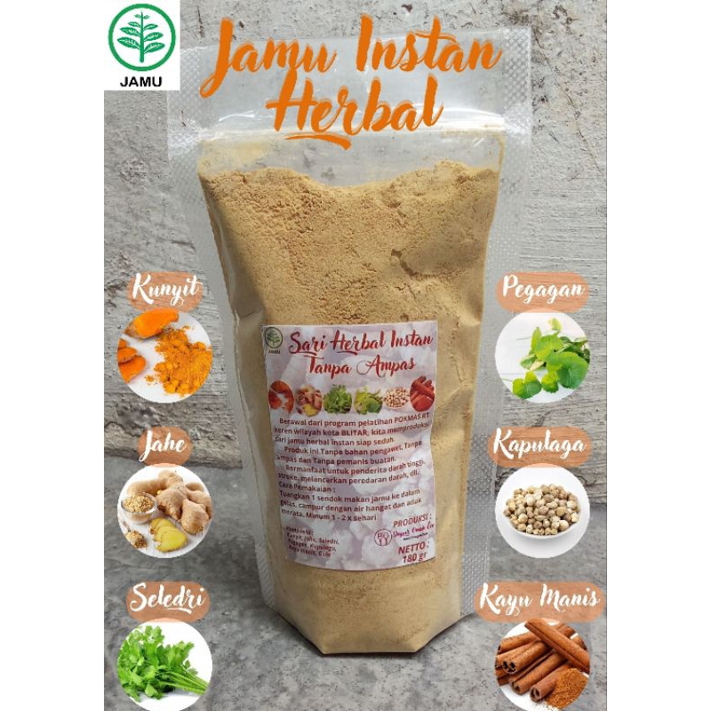

Jamu bubuk herbal instan darah tinggi, stroke, dll