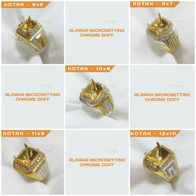 RING ALPAKA SUPER MICROSETTING CHROME DOFF KOTAK