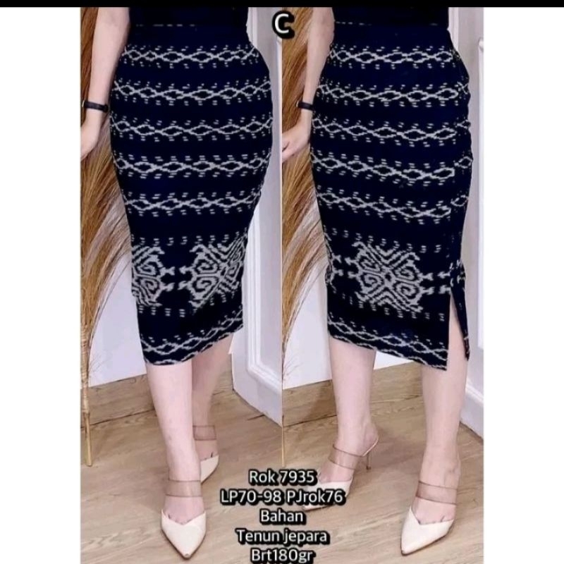 Rok span tenun 7/8 blanket jepara motif ntt