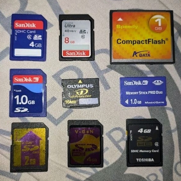 Memori Digicam Camdig Kamera Digital SD Card SDHC XD Card CF Card MS Pro Duo Compact Flash Memory St