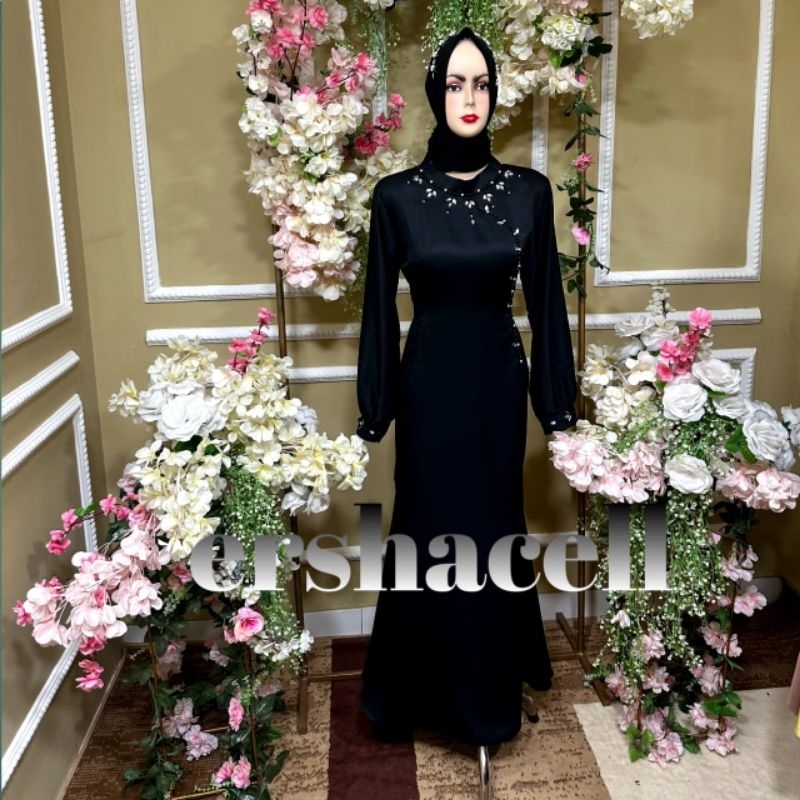 dress astrid model rok duyung cocok untuk kondangan pesta pernikahan simple