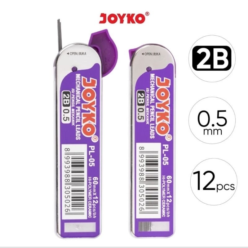 

Isi Pensil Joyko 0.5 mm 12tubes