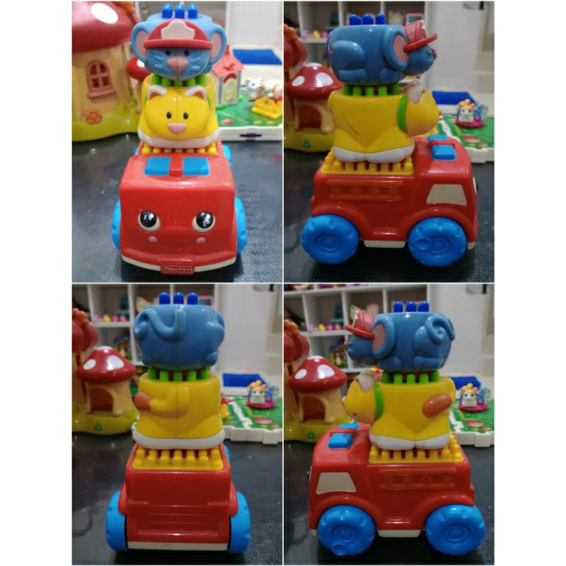 Mainan Susun Anak Blok Karet Fisher Price Preloved