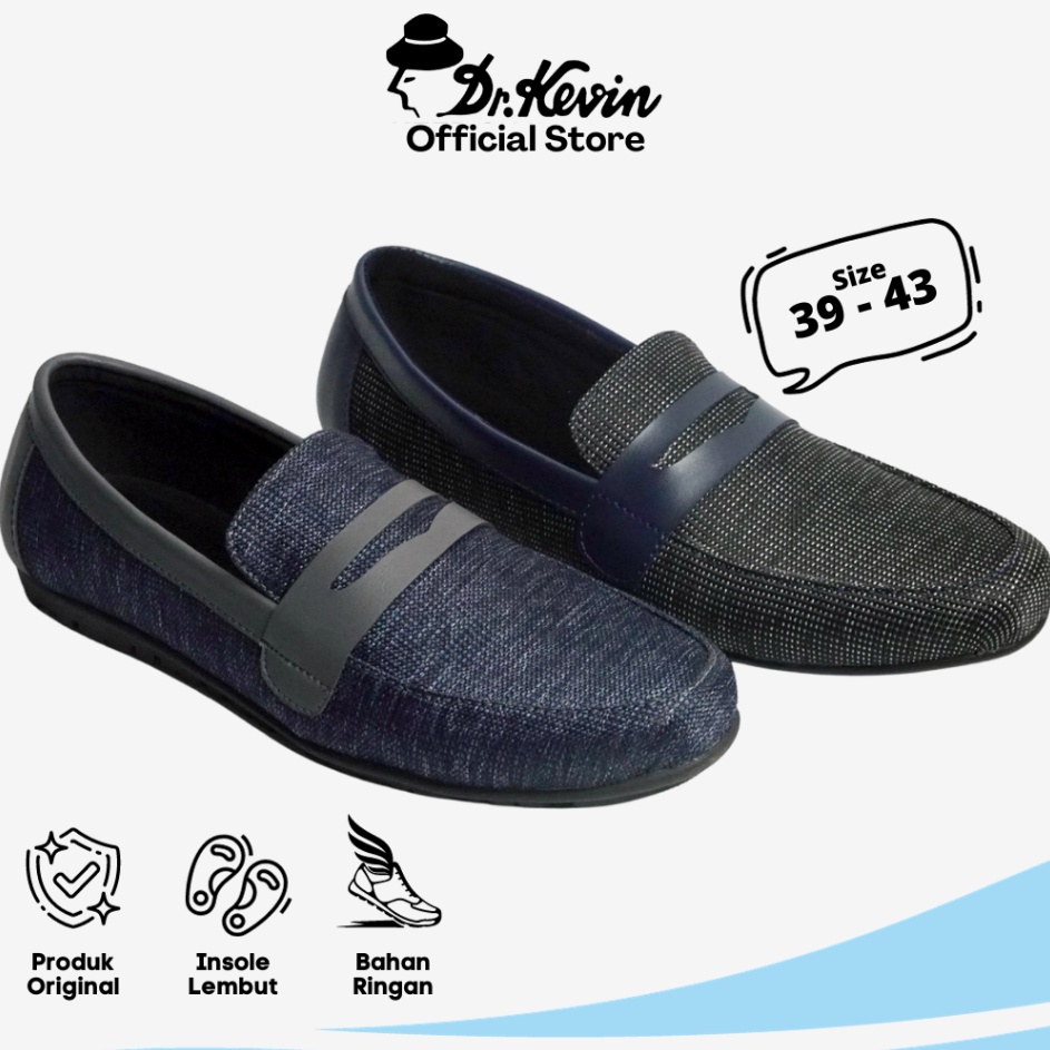 Tren trxYy5Y9 Dr Kevin Sepatu Kasual Pria Slip On 8516