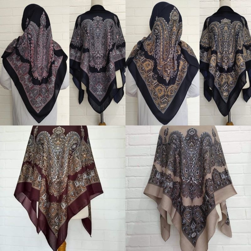 KERUDUNG SEGI EMPAT TURKY ZAMBAK 120X120