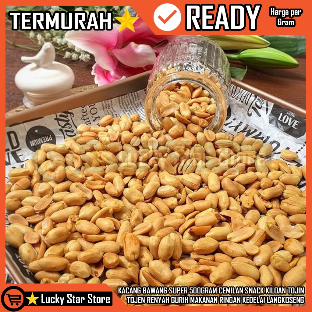 

Kacang Bawang Super 500gram Cemilan Snack Kiloan Tojin Tojen Renyah Gurih Makanan Ringan Kedelai Langkoseng Camilan Keluarga Halal Masakan Makanan Ringan Keripik Renyah Hari Raya Murah Idul Fitri Lumer Manis Gurih Ciki Jajanan Pilus Rds4