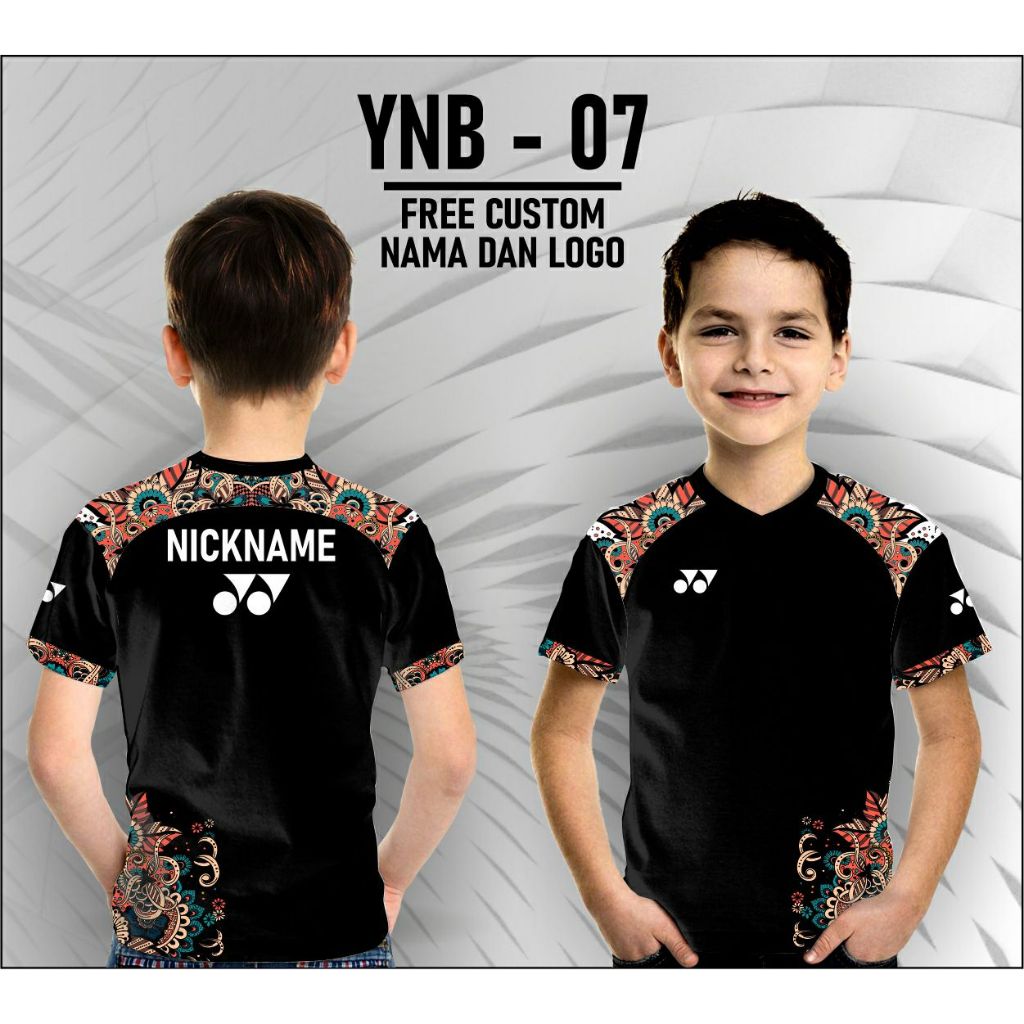 Jersey badminton anak baju bulutangkis yonex batik kaos olahraga