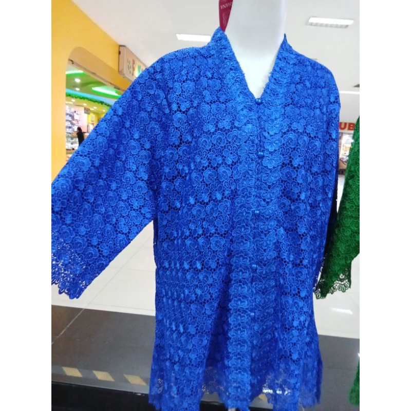 BAJU ATASAN KEBAYA LENGAN 3/4 7/8 BAHAN BROKAT OKY BROKAT BANGKOK TEBAL MEWAH SIZE XXL DAN JUMBO 3L 