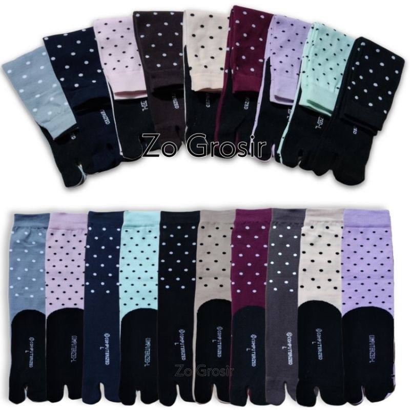KAOS KAKI JEMPOL WANITA/KAOS KAKI JEMPOL MOTIF POLKADOT/KAOS KAKI MUSLIMAH DEWASA