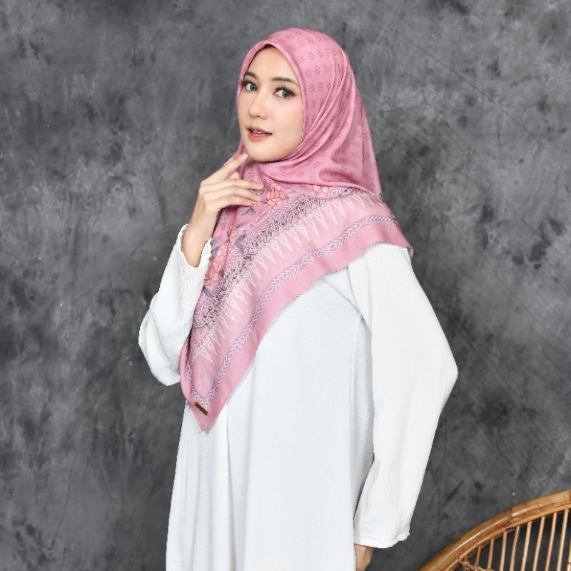 HIJAB PRINTING - HIJAB SEGI EMPAT MOTIF  SIZE 115 X 115