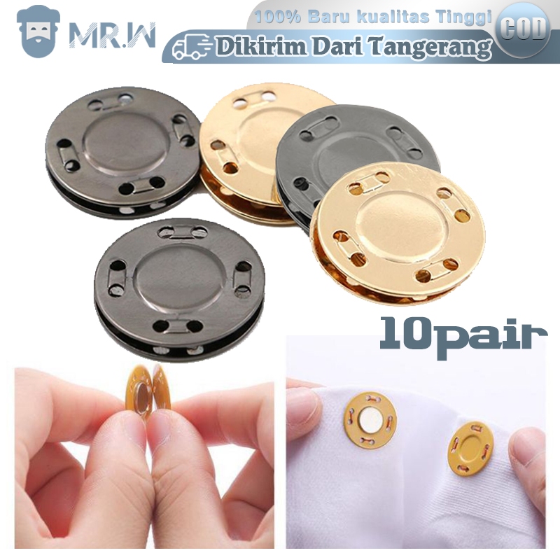 

10pasang Kancing Magnet Apparel Bag Button 12.5mm Magnet Button Kancing Baju Magnet