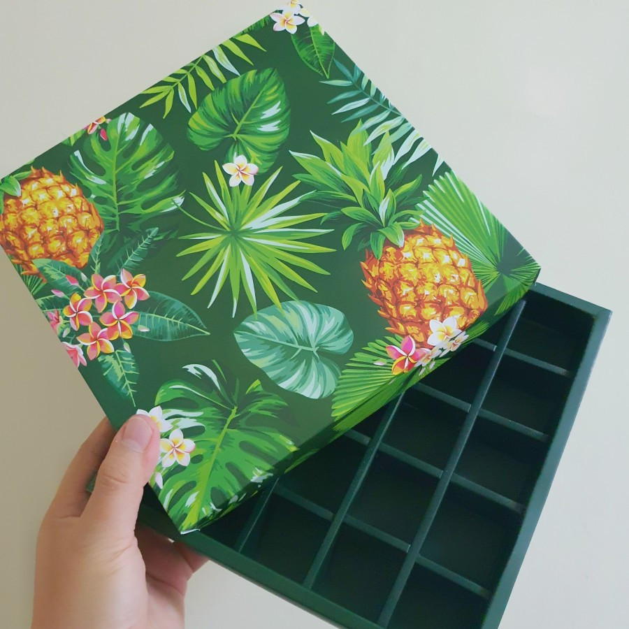 

(5 pcs) kardus nastar nanas dus sekat 25 packaging mini cake pineaple box nasatr taiwan hampers