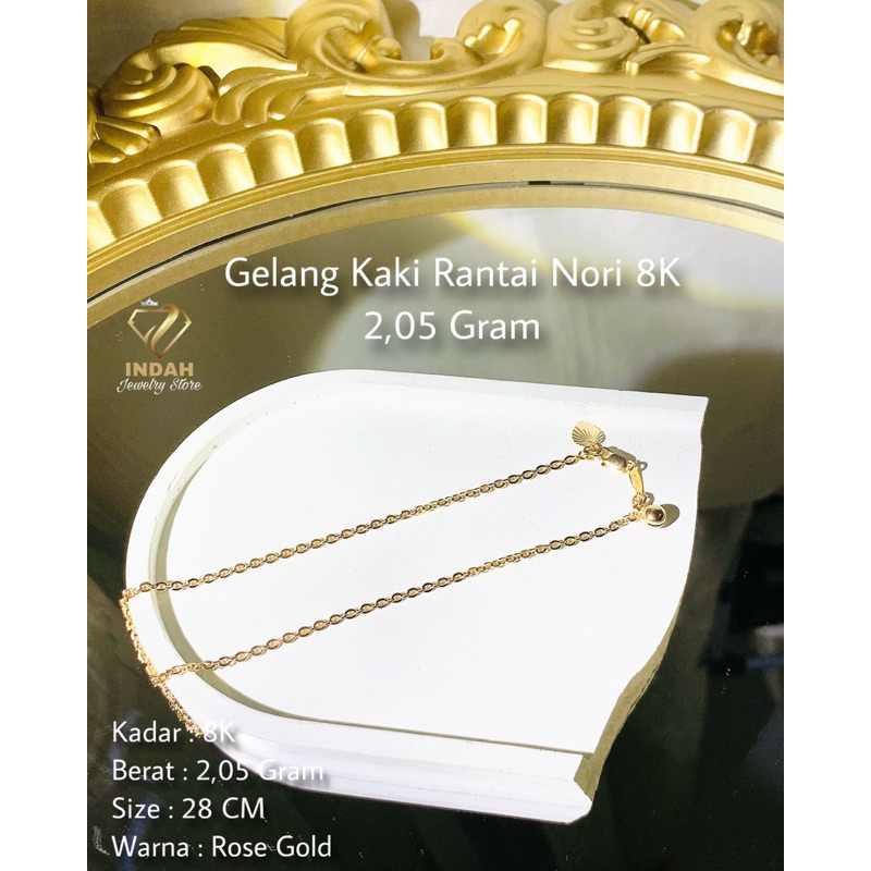 Gelang Kaki rantai nori 8K 375