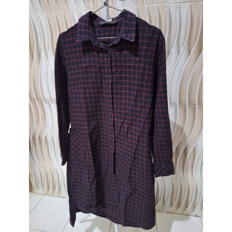 (PRELOVED) TUNIC MOTIF KOTAK