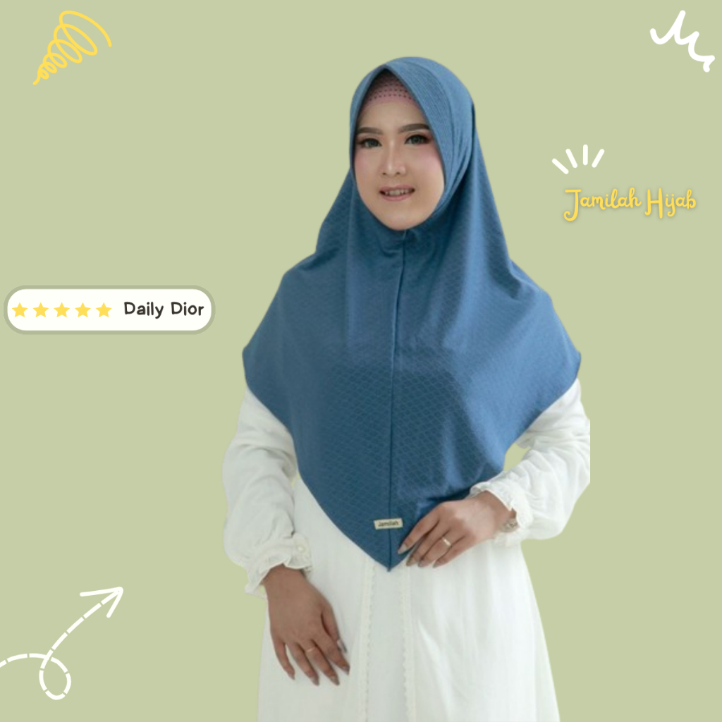 Jamilah Hijab Daily Dior Bergo - Kerudung Hijab Instan Bahan Dior