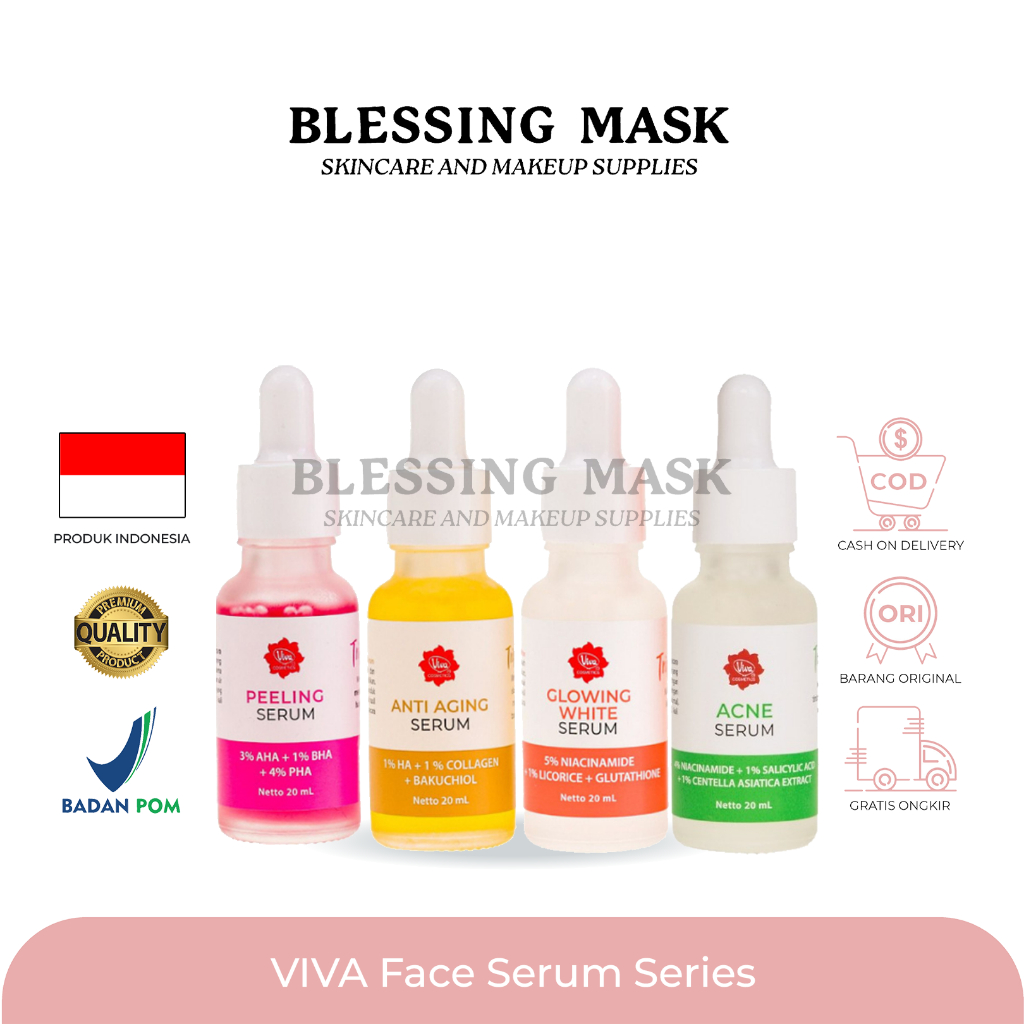 Viva Face Serum | Peeling Serum | Viva Glowing White Serum | Viva Anti Aging Serum - 20mL