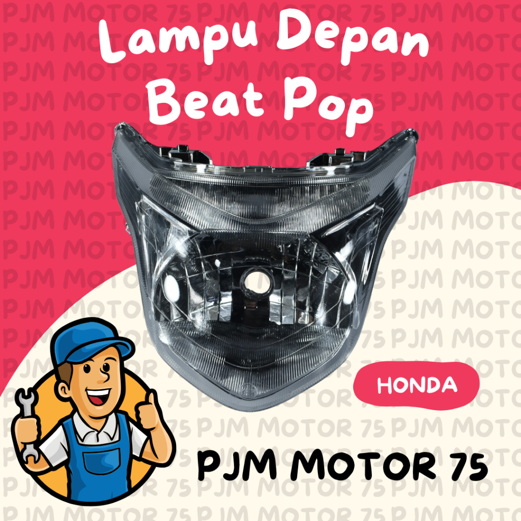 Lampu Depan / Reflektor Sepeda Motor Beat Pop