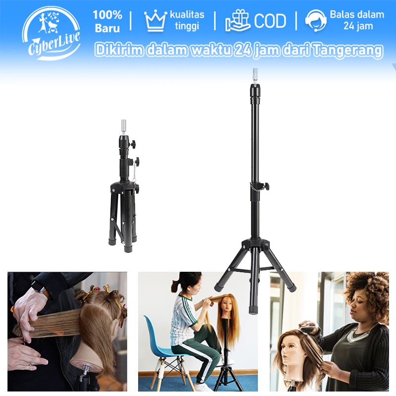 Standing Tripod Manekin Kepala Tripod Patung Rambut Kepala Patung
