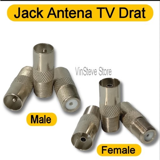 Jack Antena TV Drat F to TV Male | Female