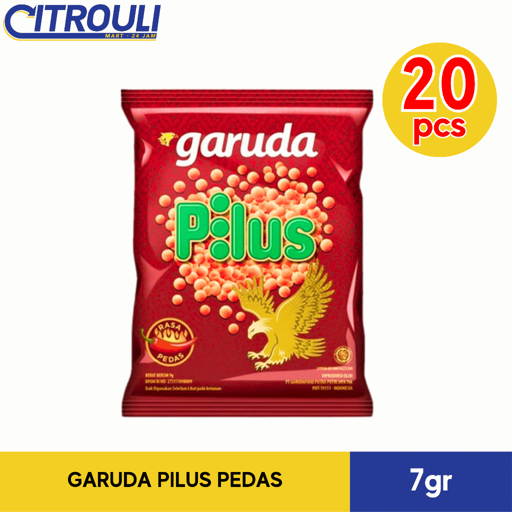 

GARUDA PILUS PEDAS 7gr (ISI 20pcs / 2 RENTENG / 1 PAK)