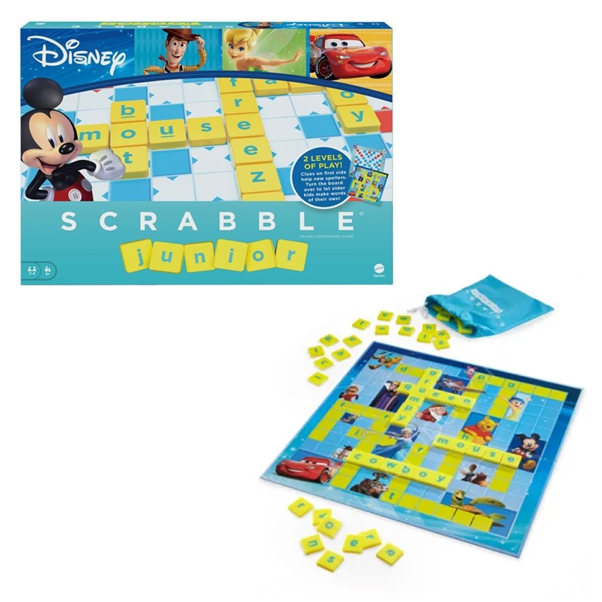 Scrabble Junior Disney Edition ORIGINAL Mattel Mainan Edukasi Puzzle Kata