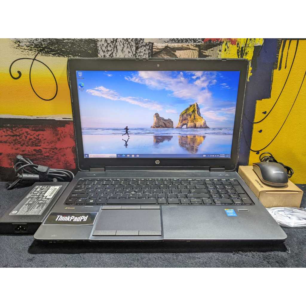 Laptop render desain HP Zbook 15 G2 i7 4800MQ Mulus