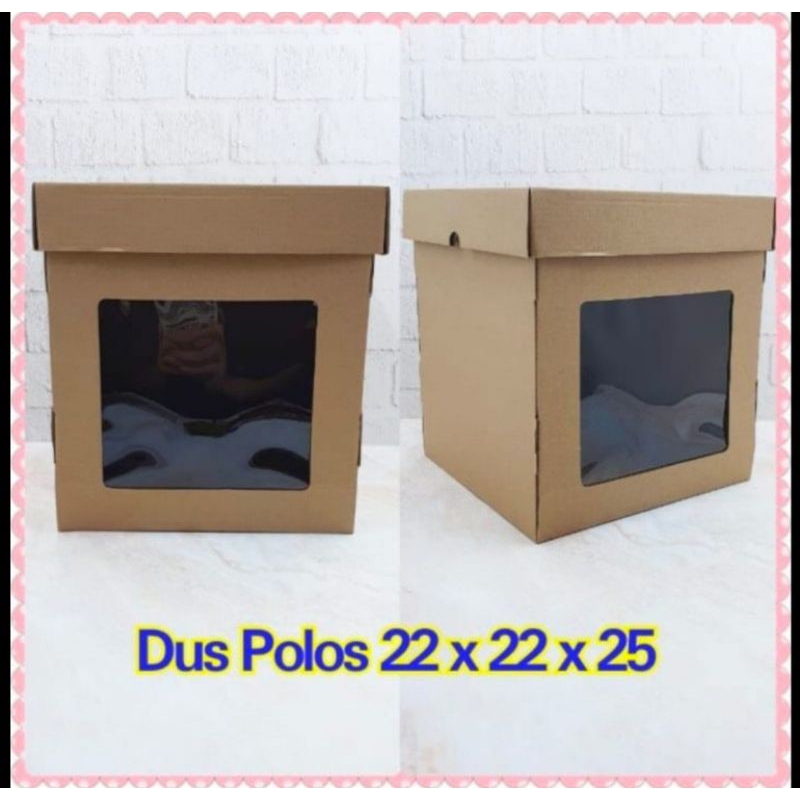 

Dus Kue Box Jendela Polos 22 x 22 x 25 cm