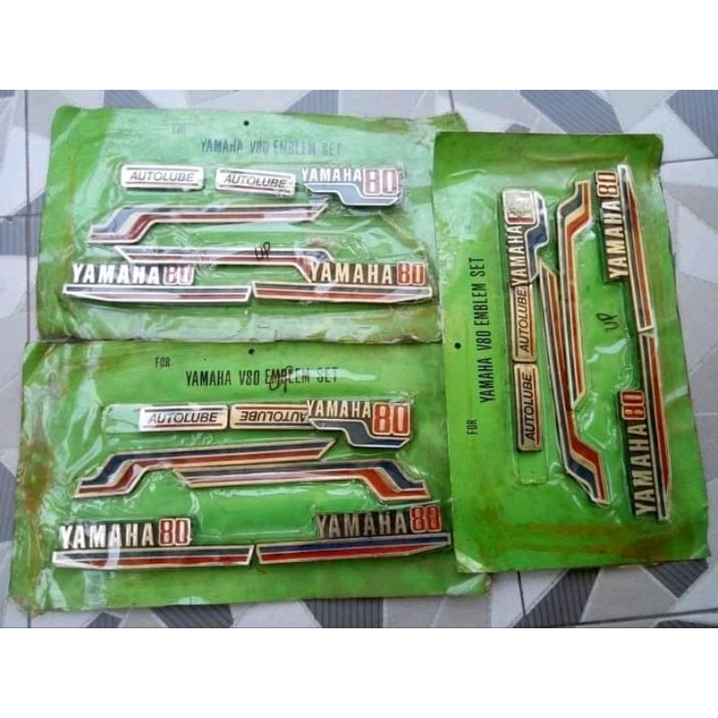 Emblem Logo Stiker Timbul Yamaha Super delux V80cdi V80 Platina