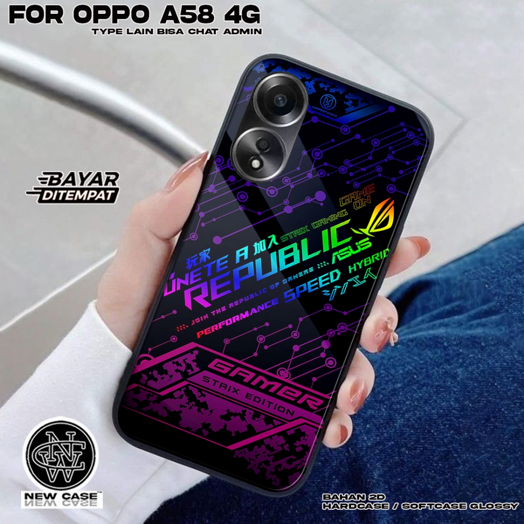 Case OPPO A58 4G - Casing Hp OPPO Terbaru 2024 Newcase [ R0G ] Silikon Hp - Kesing Hp OPPO A58 4G - 