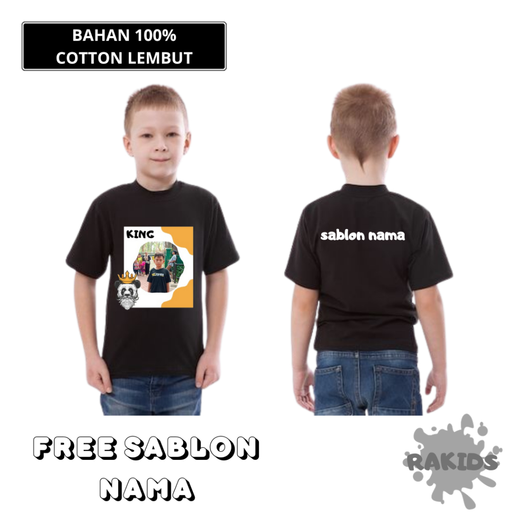 BAJU KAOS ANAK REQUEST FOTO