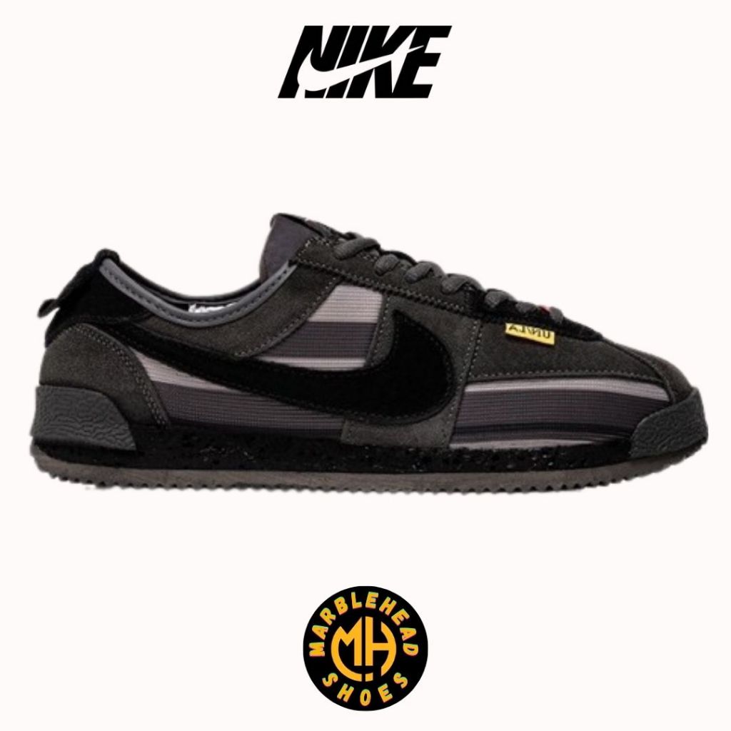 Sepatu Sneakers Union LA x Nike Cortez Dark Grey Black 100% Original BNIB